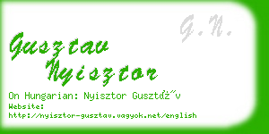 gusztav nyisztor business card